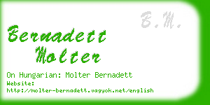 bernadett molter business card